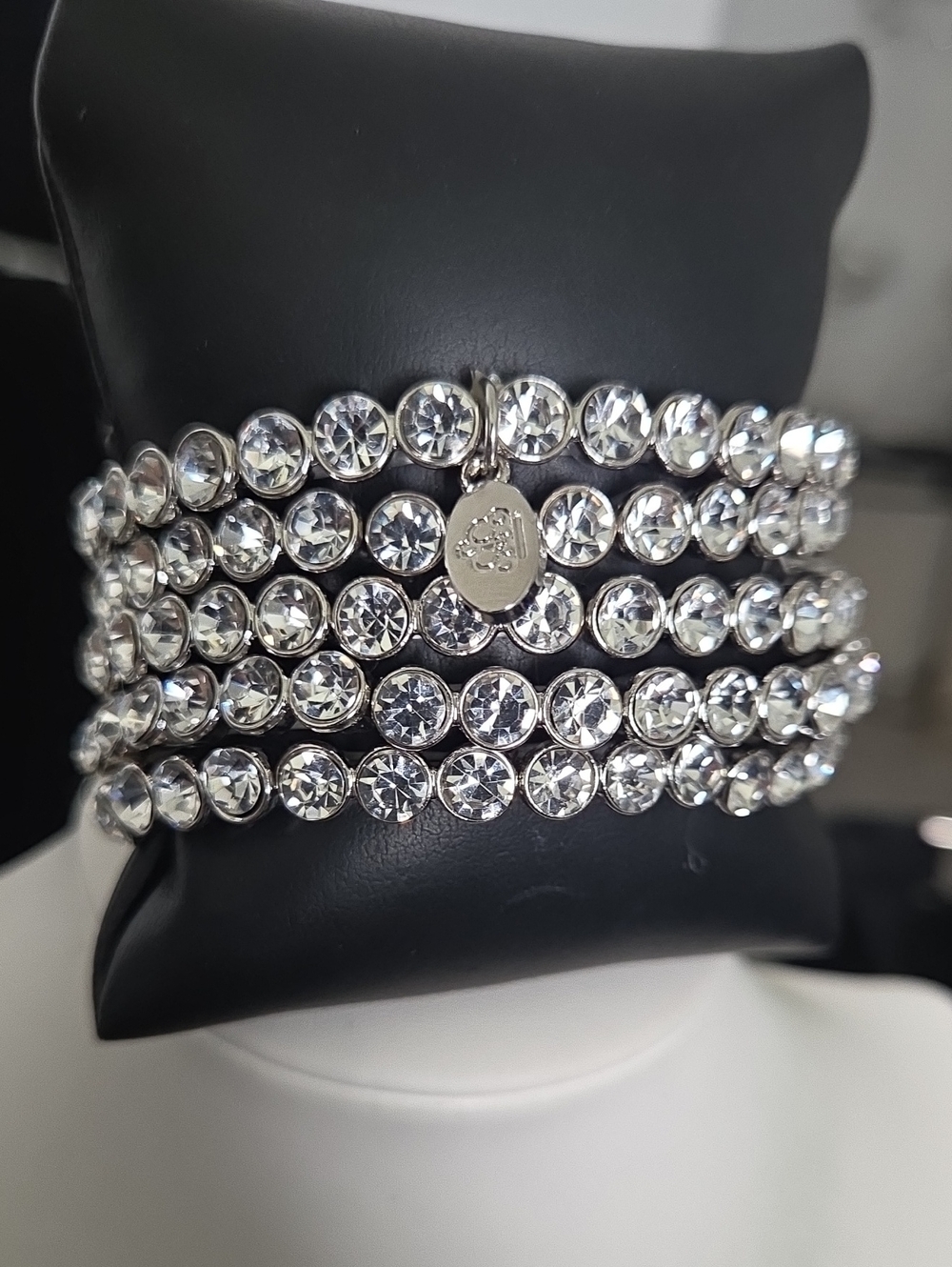 Paparazzi ZI White Rhinestone Multi Layer Bracelet NWT